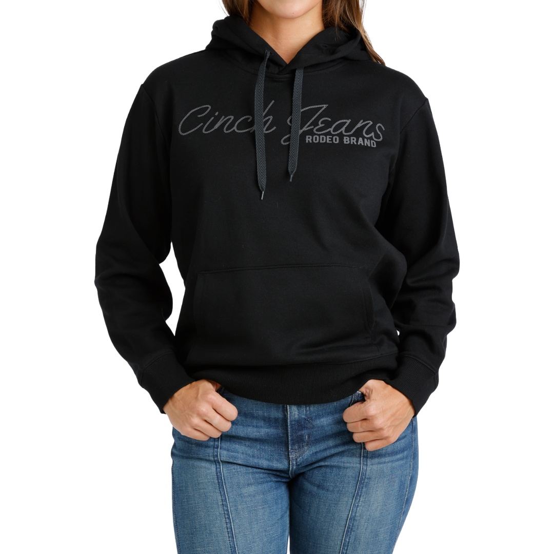 Cinch Ladies Black Fleece Graphic Pullover Hoodie MAK7924002
