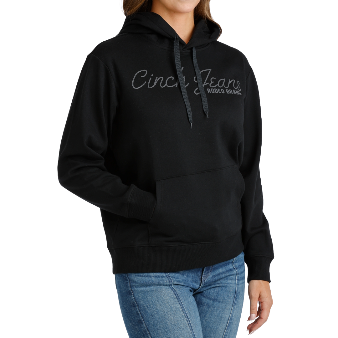 Cinch Ladies Black Fleece Graphic Pullover Hoodie MAK7924002