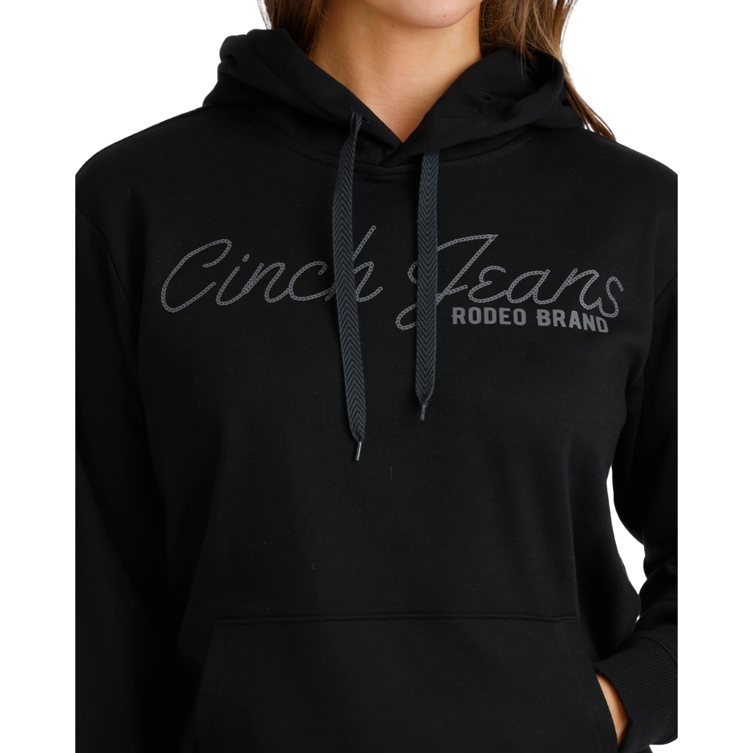 Cinch Ladies Black Fleece Graphic Pullover Hoodie MAK7924002