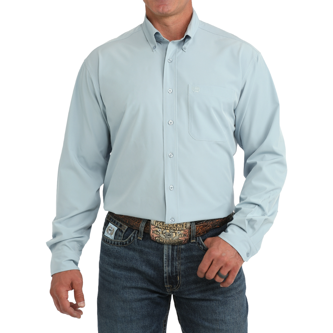 Cinch Men's Arenaflex Light Blue Button Down Shirt MTW1862046
