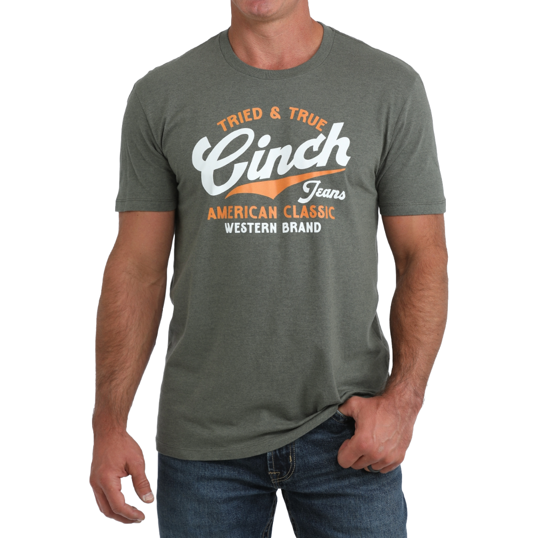 Cinch Men's Olive Green Logo Graphic T-Shirt MTT1690737