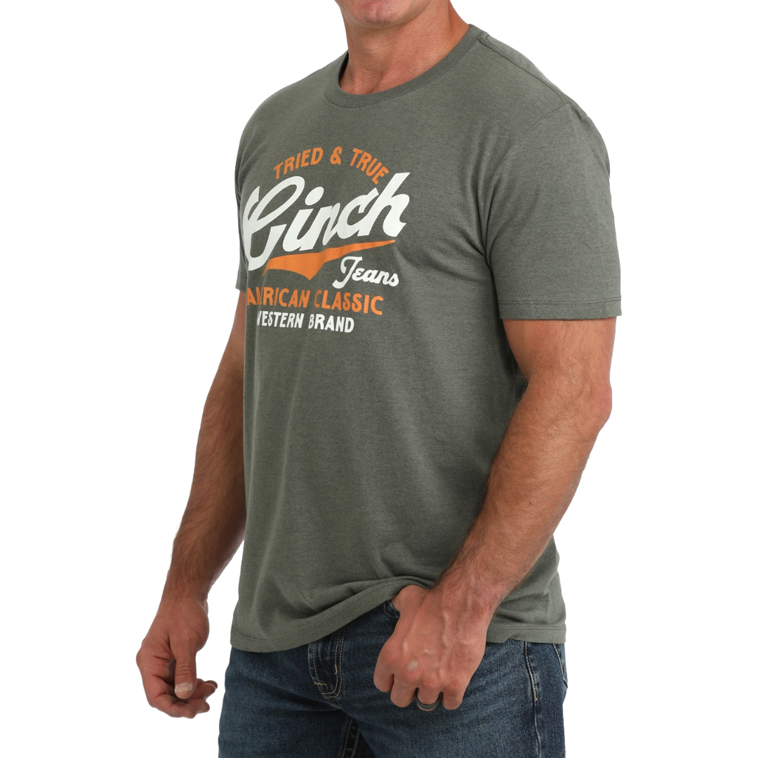 Cinch Men's Olive Green Logo Graphic T-Shirt MTT1690737