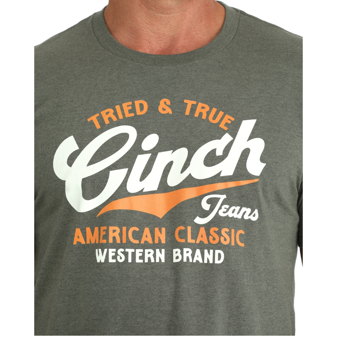 Cinch Men's Olive Green Logo Graphic T-Shirt MTT1690737