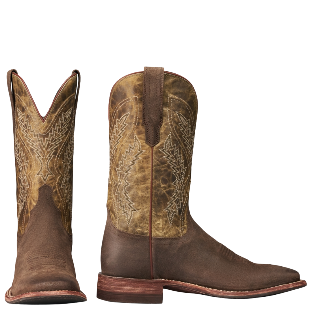 Tecovas Men's The Doc Frontier Moss Suede Leather Western Boot 11229-MOS