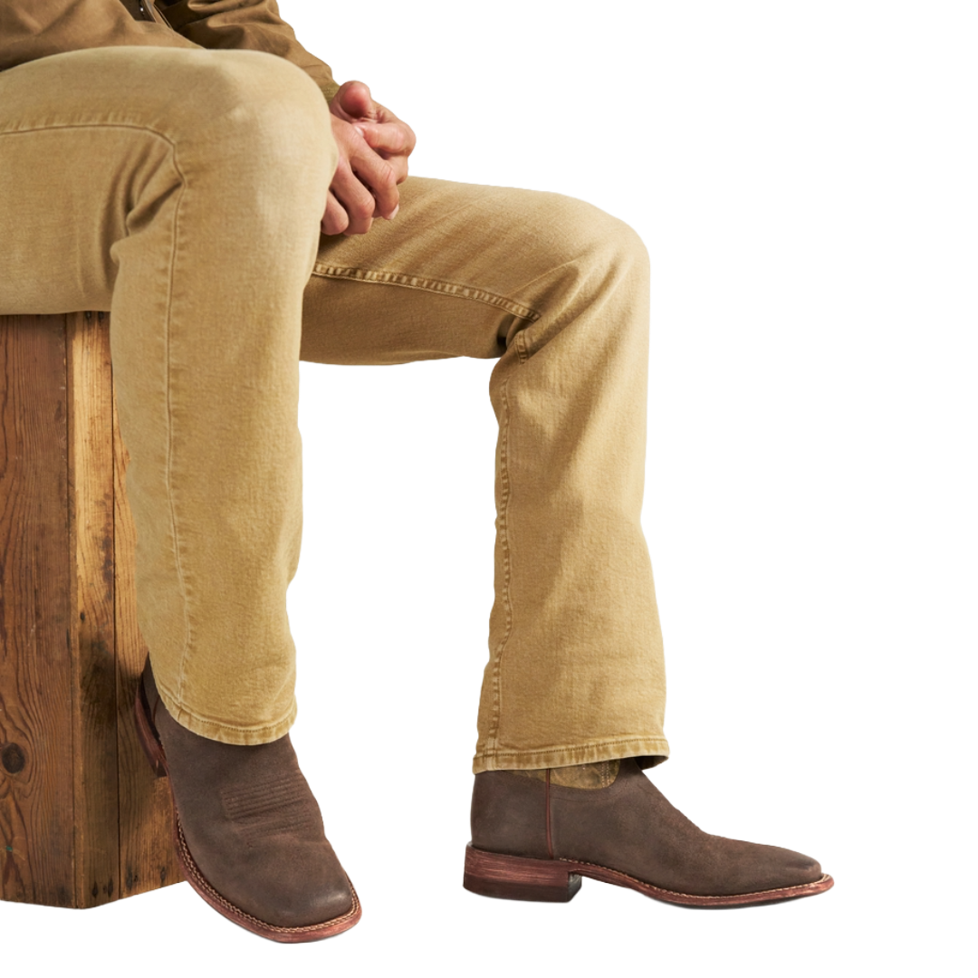 Tecovas Men's The Doc Frontier Moss Suede Leather Western Boot 11229-MOS