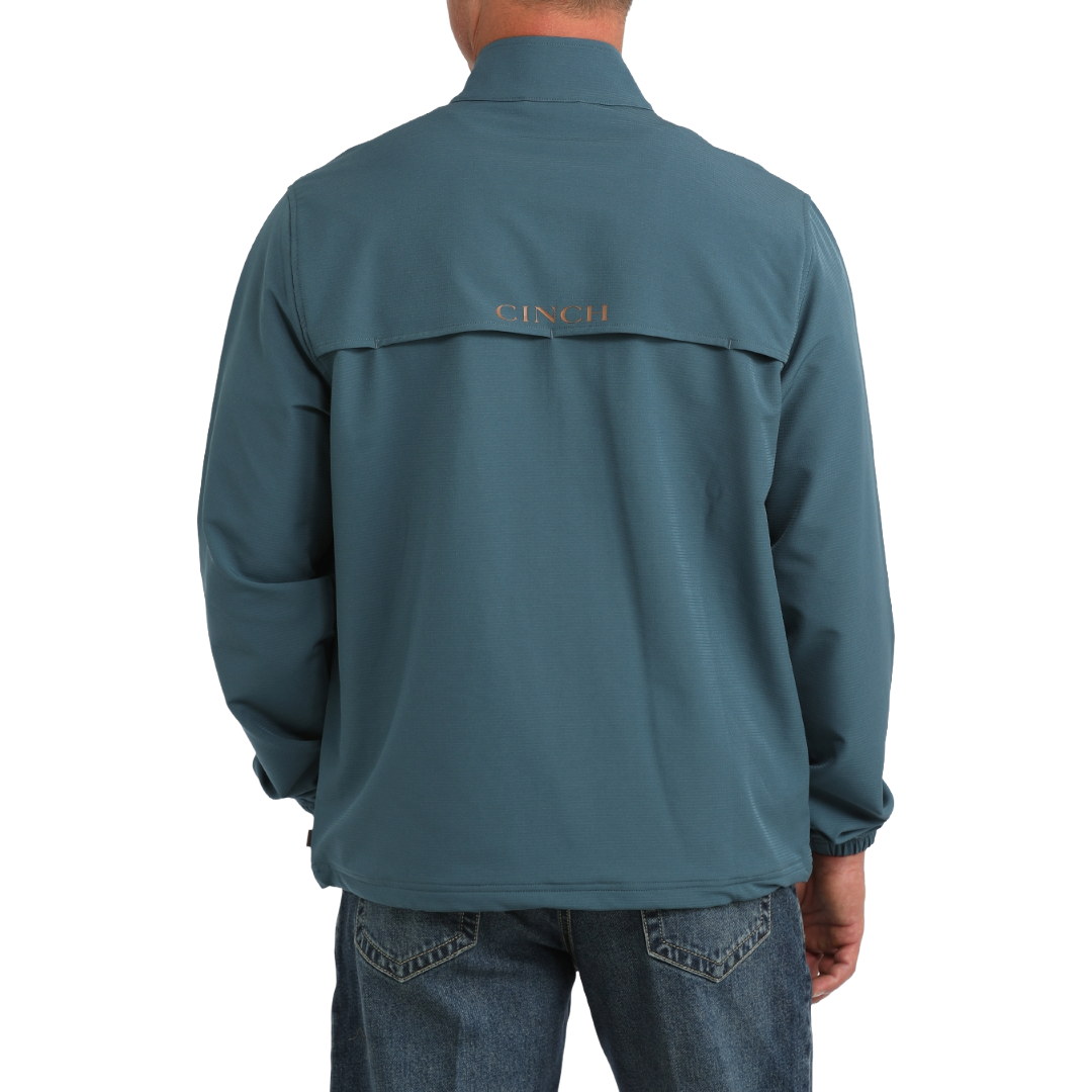 Cinch Men's Teal 1/4 Zip Windbreaker Pullover MWJ1935002