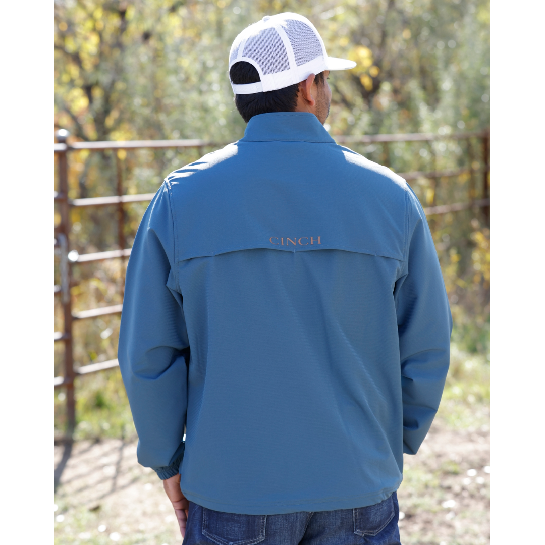 Cinch Men's Teal 1/4 Zip Windbreaker Pullover MWJ1935002