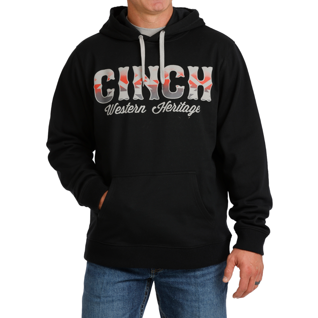Cinch Men's Solid Black Logo Hoodie MWK1206034