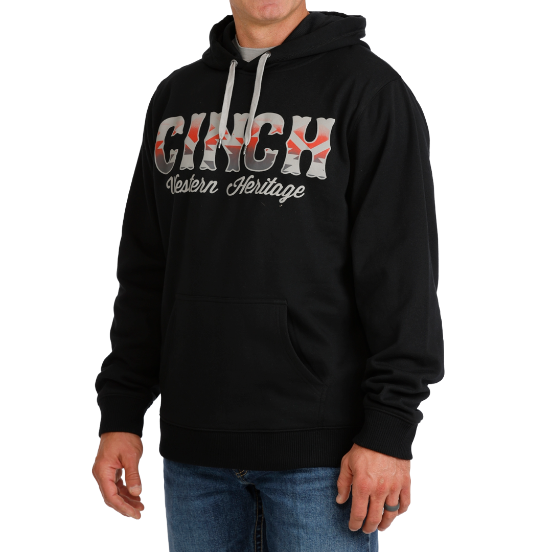 Cinch Men's Solid Black Logo Hoodie MWK1206034