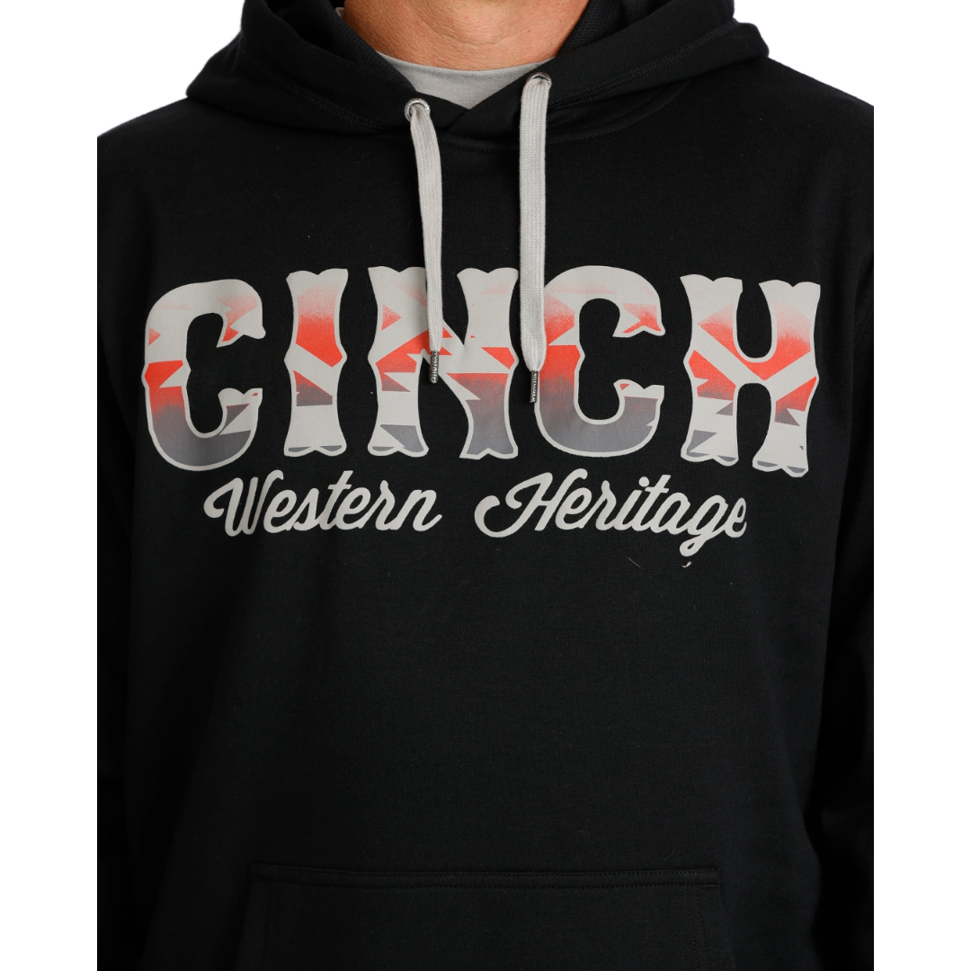 Cinch Men's Solid Black Logo Hoodie MWK1206034