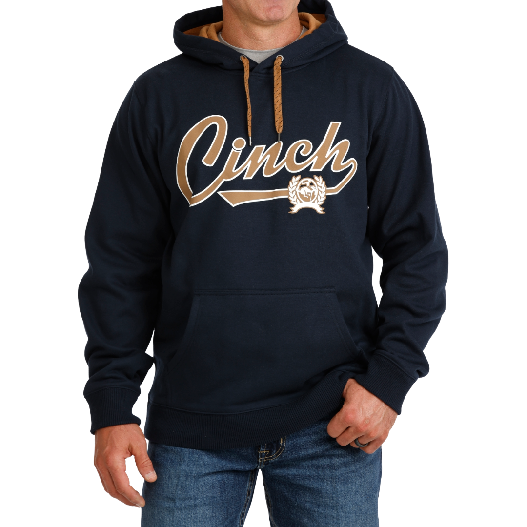 Cinch Men's Navy Fleece Logo Pullover Hoodie MWK1206036