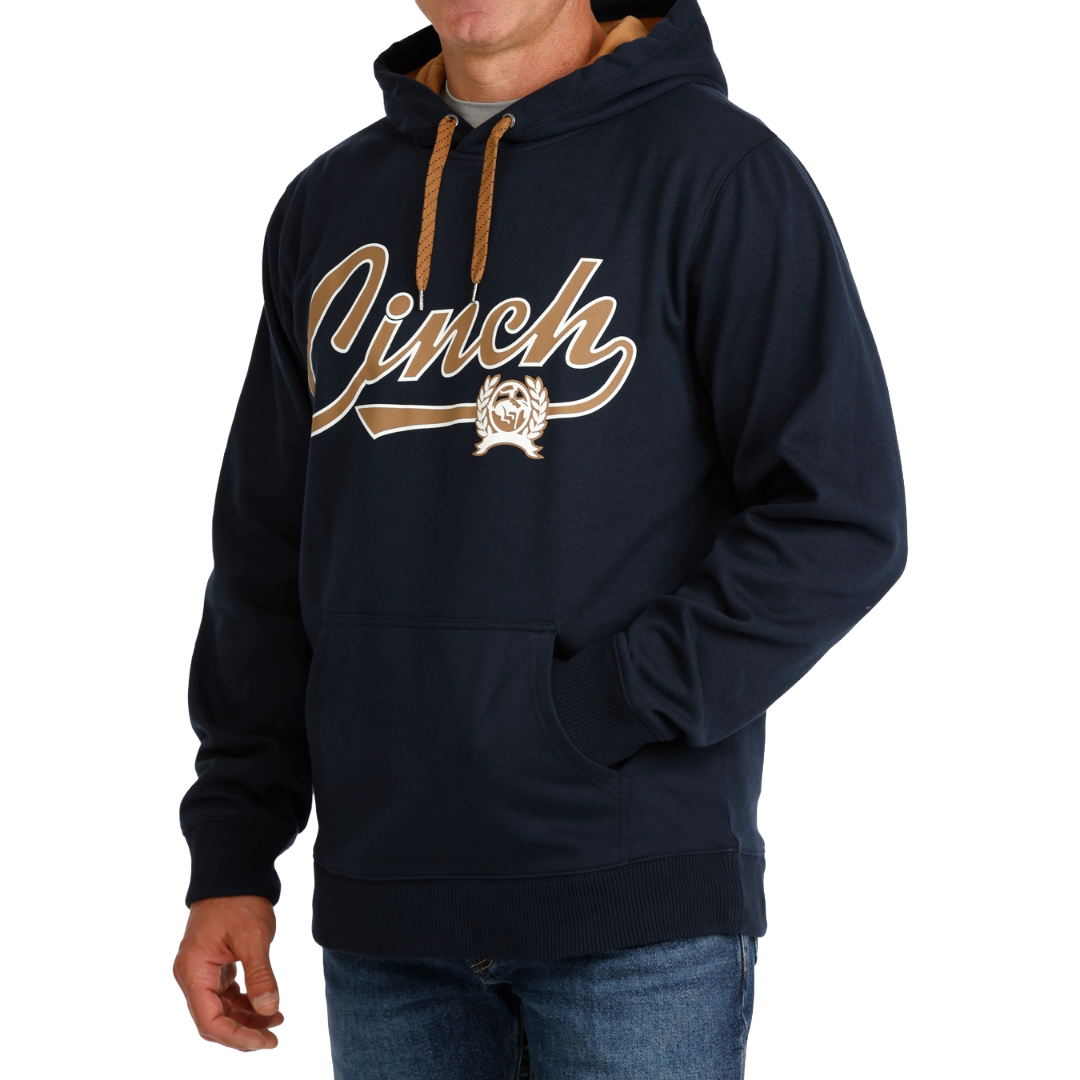 Cinch Men's Navy Fleece Logo Pullover Hoodie MWK1206036