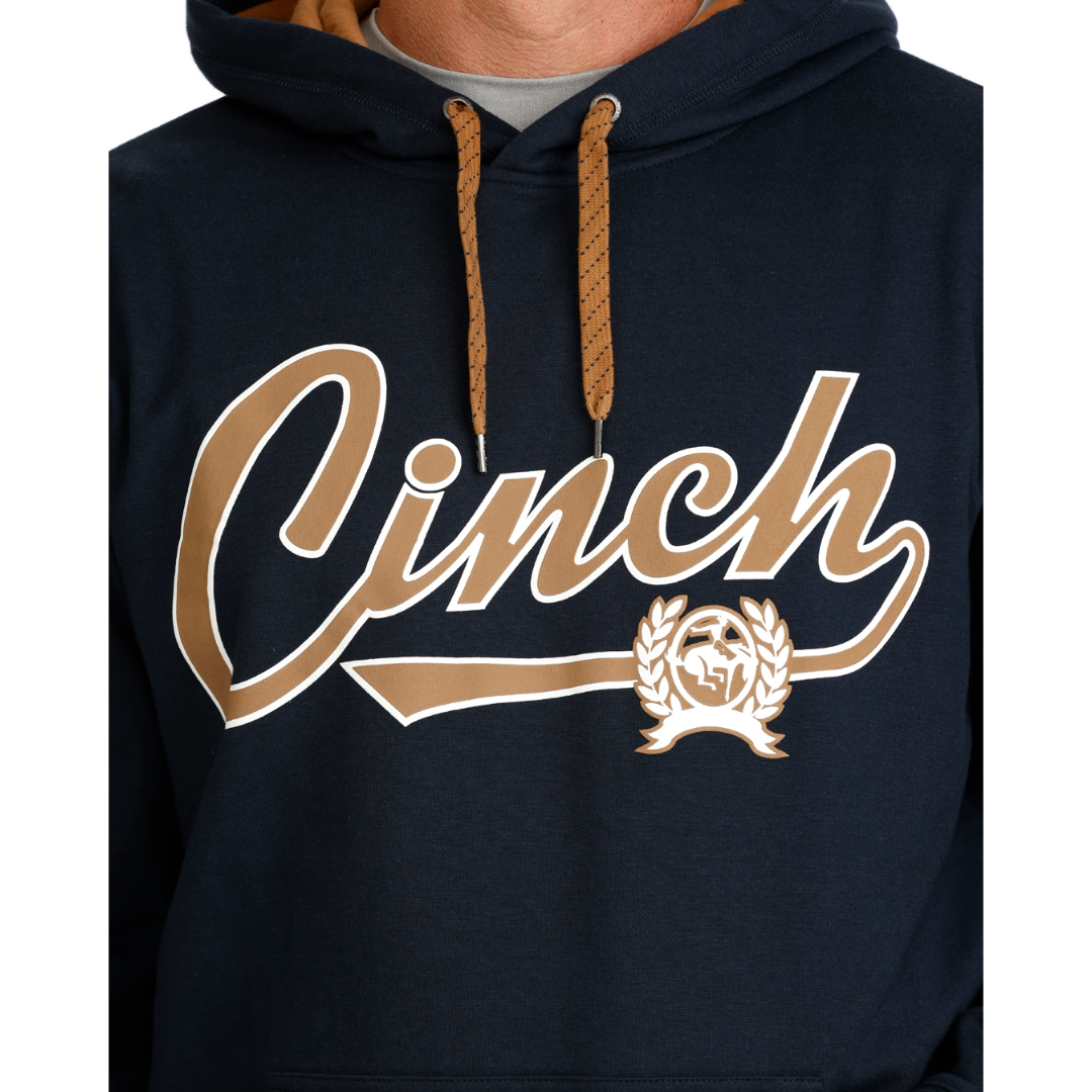 Cinch Men's Navy Fleece Logo Pullover Hoodie MWK1206036