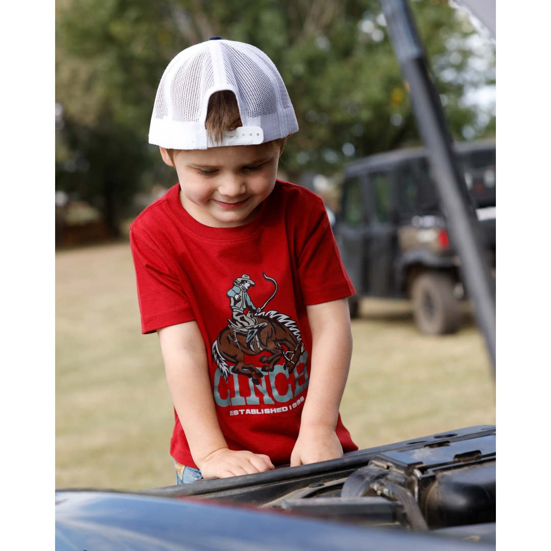 Cinch Toddler Boy's Burgundy Logo Graphic T-Shirt MTT7671110