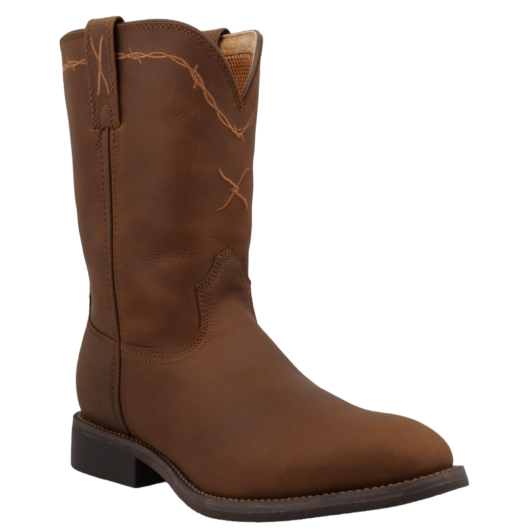 Twisted X Men's 10" Roper Distressed Saddle Brown Western Boot MRP0004