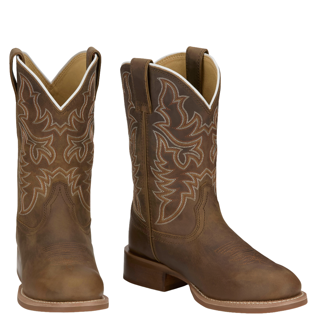 Justin Men's Wild Bill Khaki 11" Wide Round Toe Western Boot FN7351