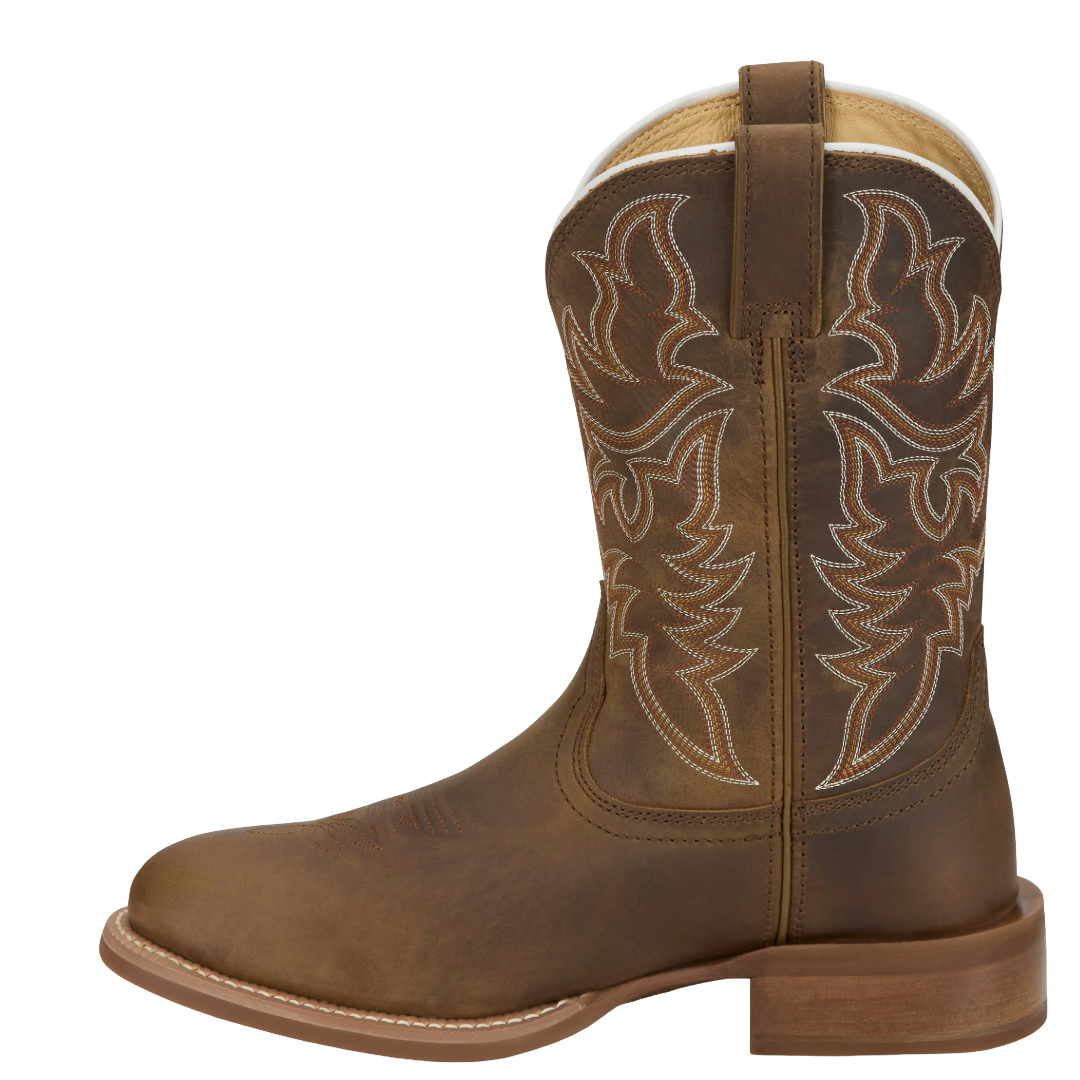 Justin Men's Wild Bill Khaki 11" Wide Round Toe Western Boot FN7351
