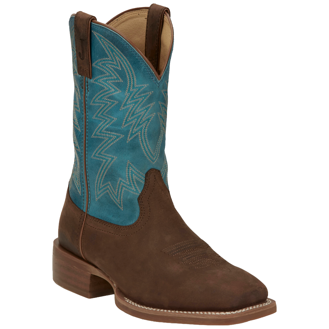Justin Men's WAR DOG Brown 11" Wide Square Toe Western Boot FN7111