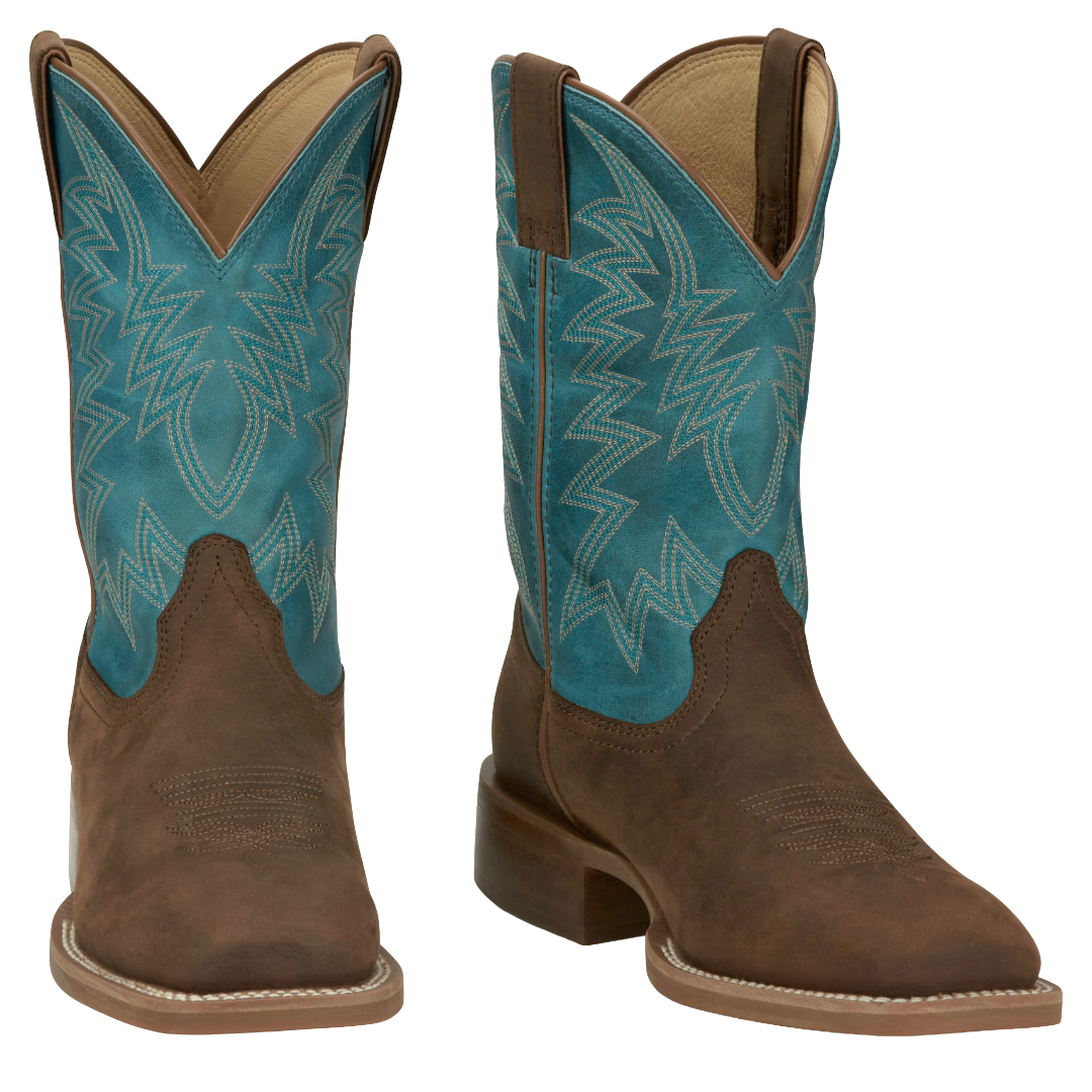 Justin Men's WAR DOG Brown 11" Wide Square Toe Western Boot FN7111