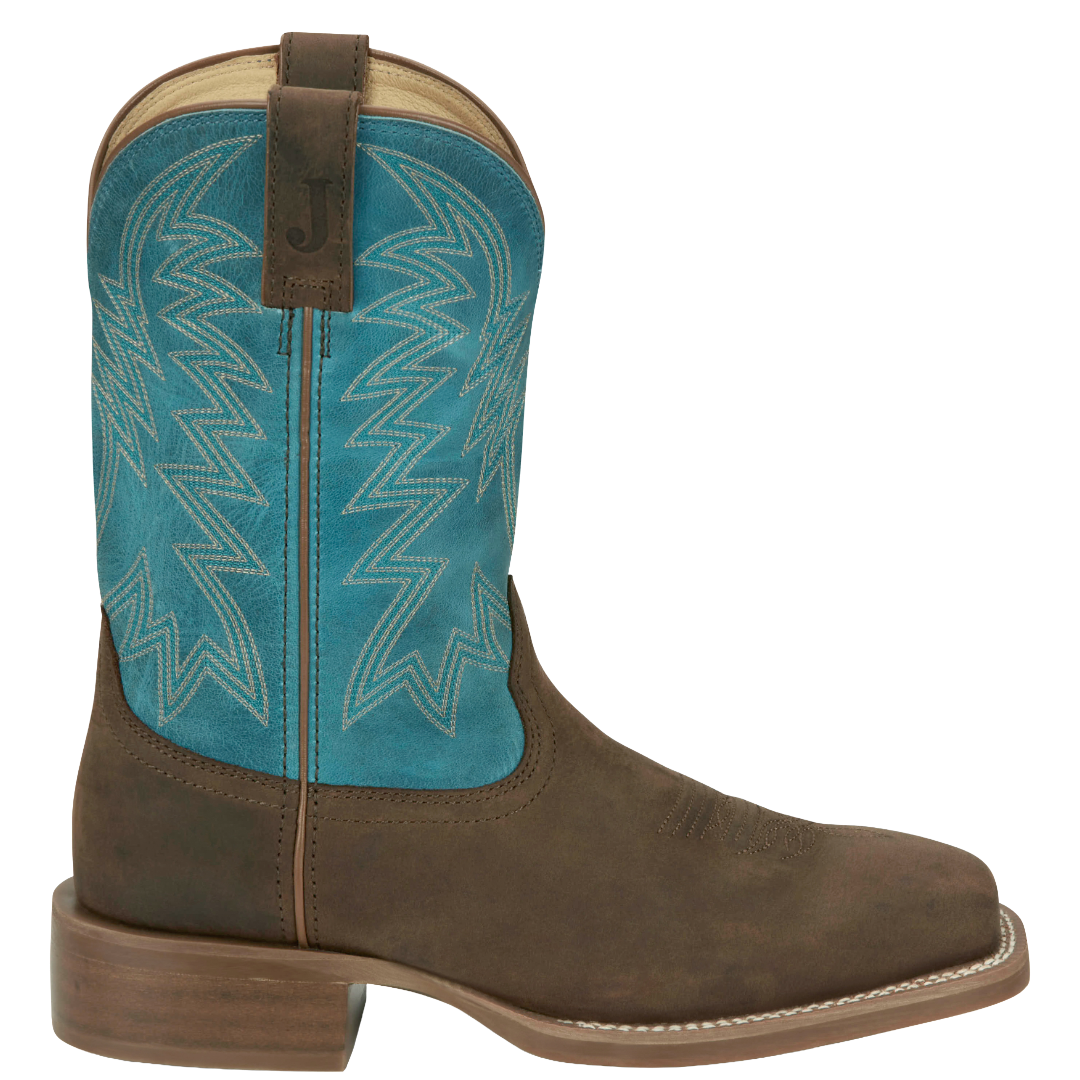 Justin Men's WAR DOG Brown 11" Wide Square Toe Western Boot FN7111