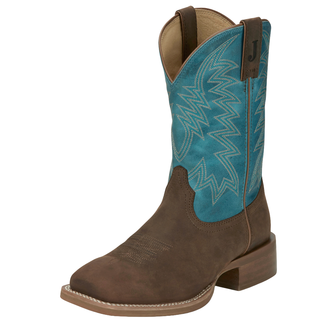 Justin Men's WAR DOG Brown 11" Wide Square Toe Western Boot FN7111