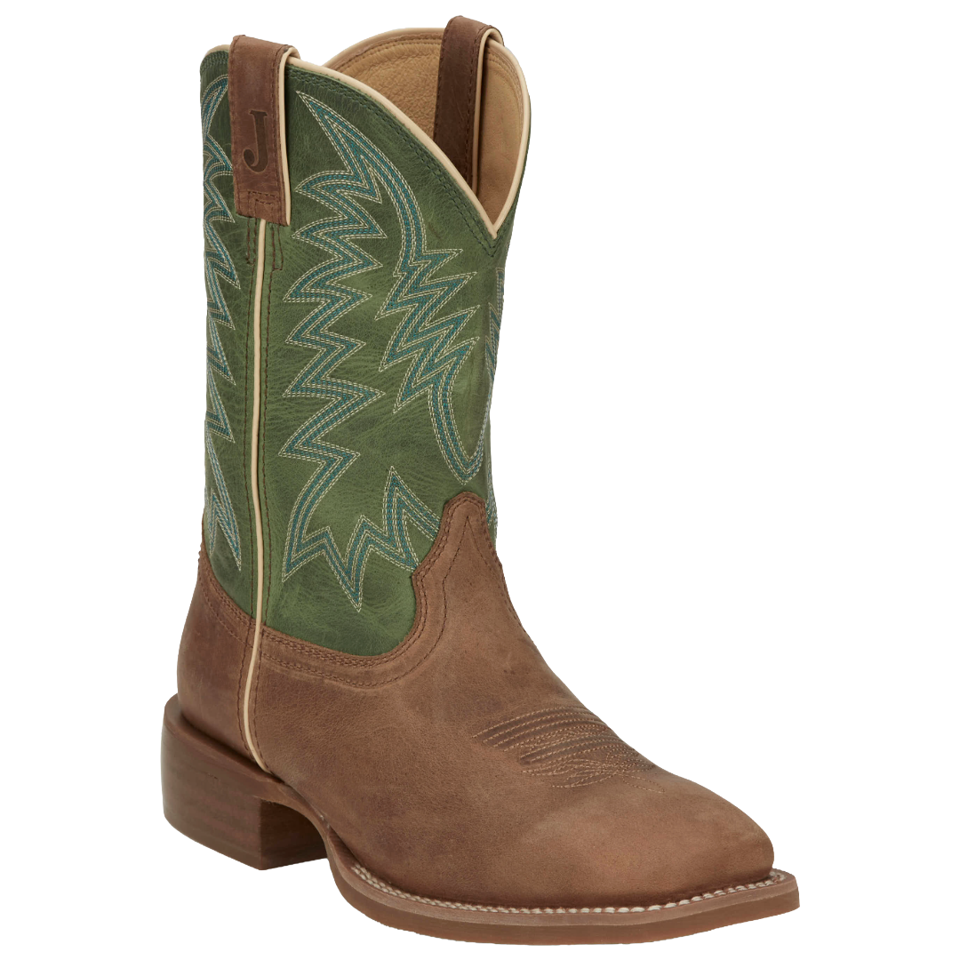 Justin Men's War Dog Tan 11" Wide Square Toe Western Boot FN7110