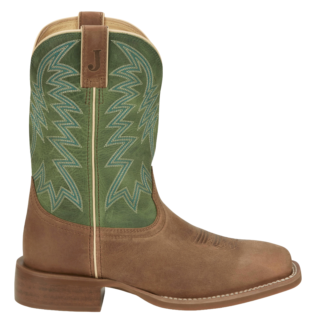 Justin Men's War Dog Tan 11" Wide Square Toe Western Boot FN7110