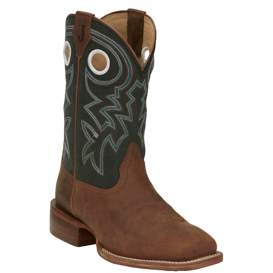 Justin Men's TUF Brown 11" Wide Square Toe Western Boot FN7020