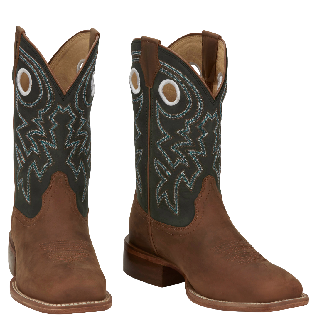 Justin Men's TUF Brown 11" Wide Square Toe Western Boot FN7020