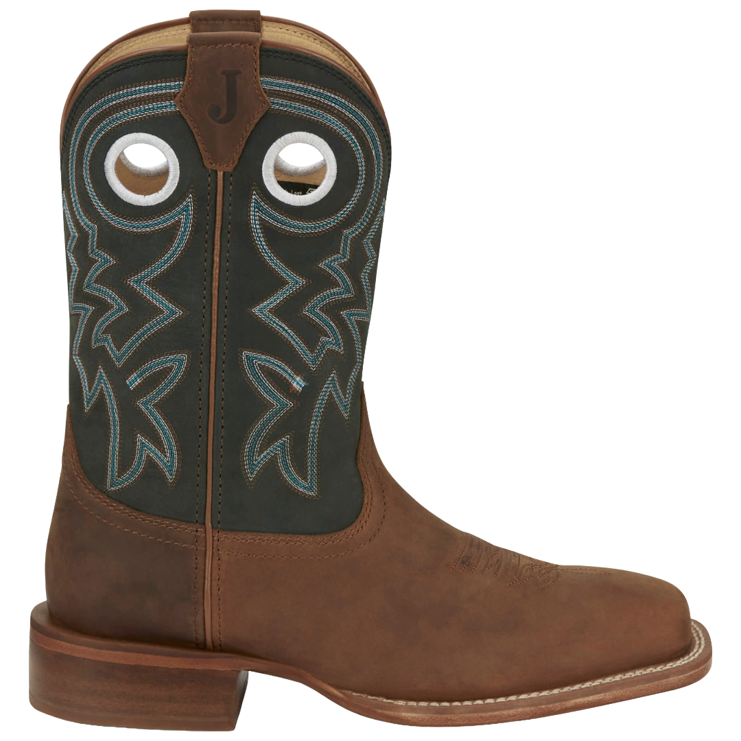 Justin Men's TUF Brown 11" Wide Square Toe Western Boot FN7020