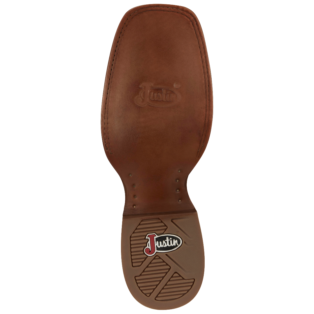 Justin Men's TUF Brown 11" Wide Square Toe Western Boot FN7020