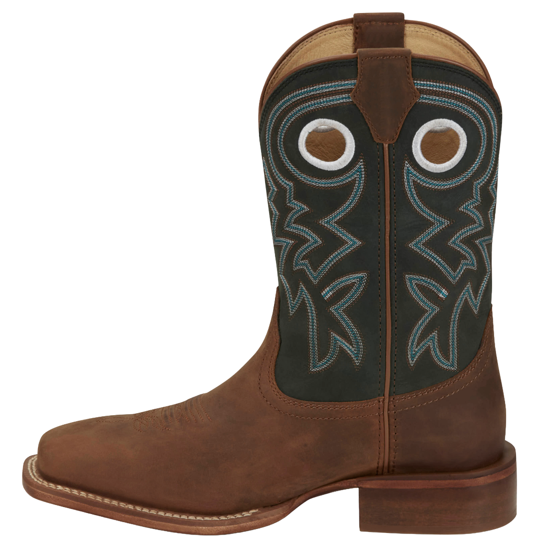 Justin Men's TUF Brown 11" Wide Square Toe Western Boot FN7020
