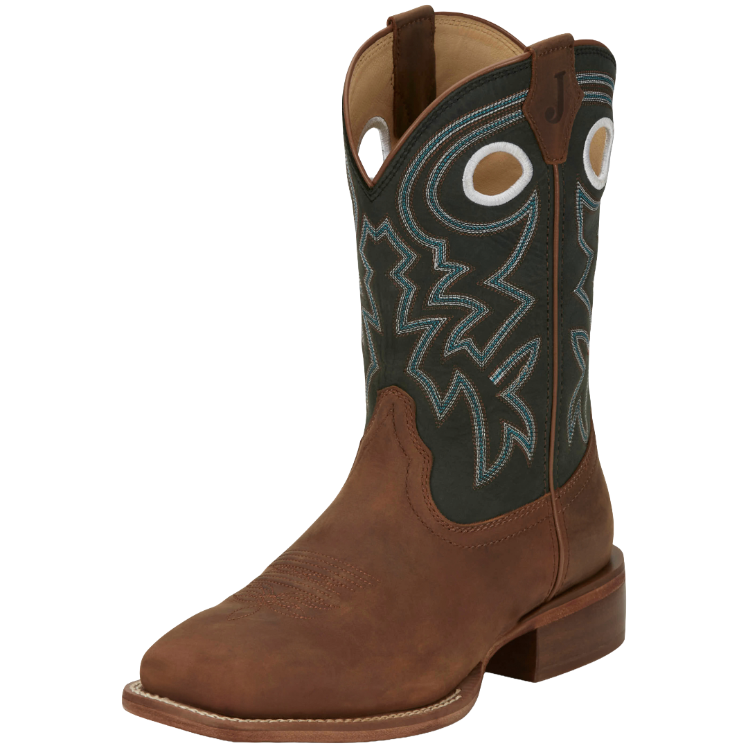 Justin Men's TUF Brown 11" Wide Square Toe Western Boot FN7020