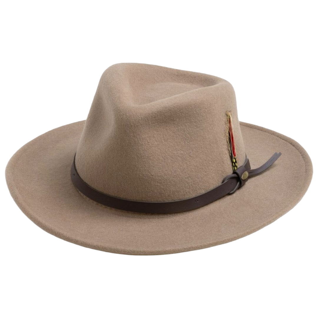 Scala Dakota Putty Crushable Wool Western Hat DF6-PUTTY