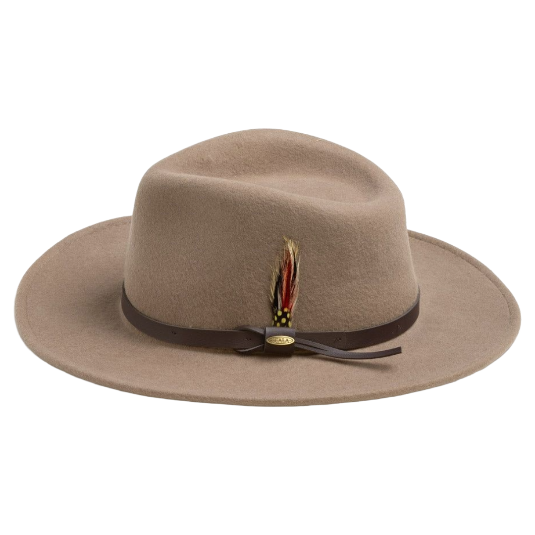 Scala Dakota Putty Crushable Wool Western Hat DF6-PUTTY