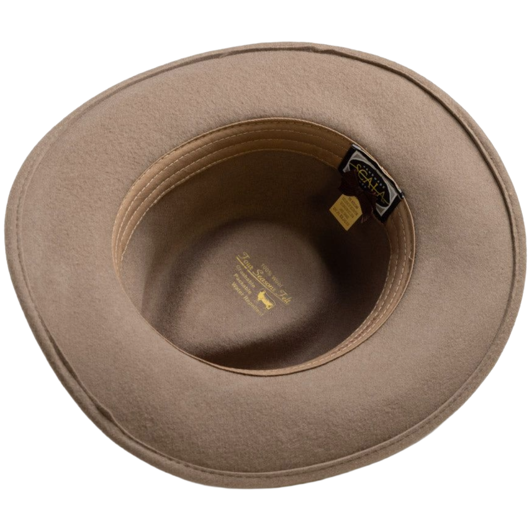 Scala Dakota Putty Crushable Wool Western Hat DF6-PUTTY