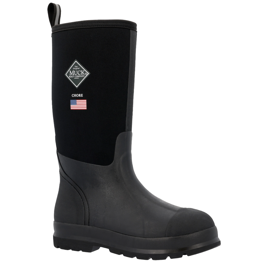 Muck Men's Chore Classic USA Black Charcoal Grey Work Boot CHHUS00