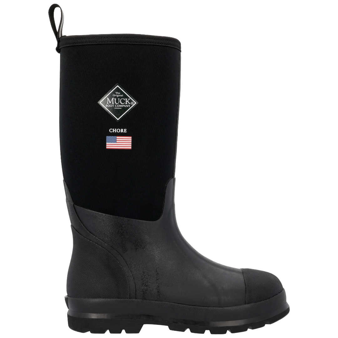 Muck Men's Chore Classic USA Black Charcoal Grey Work Boot CHHUS00