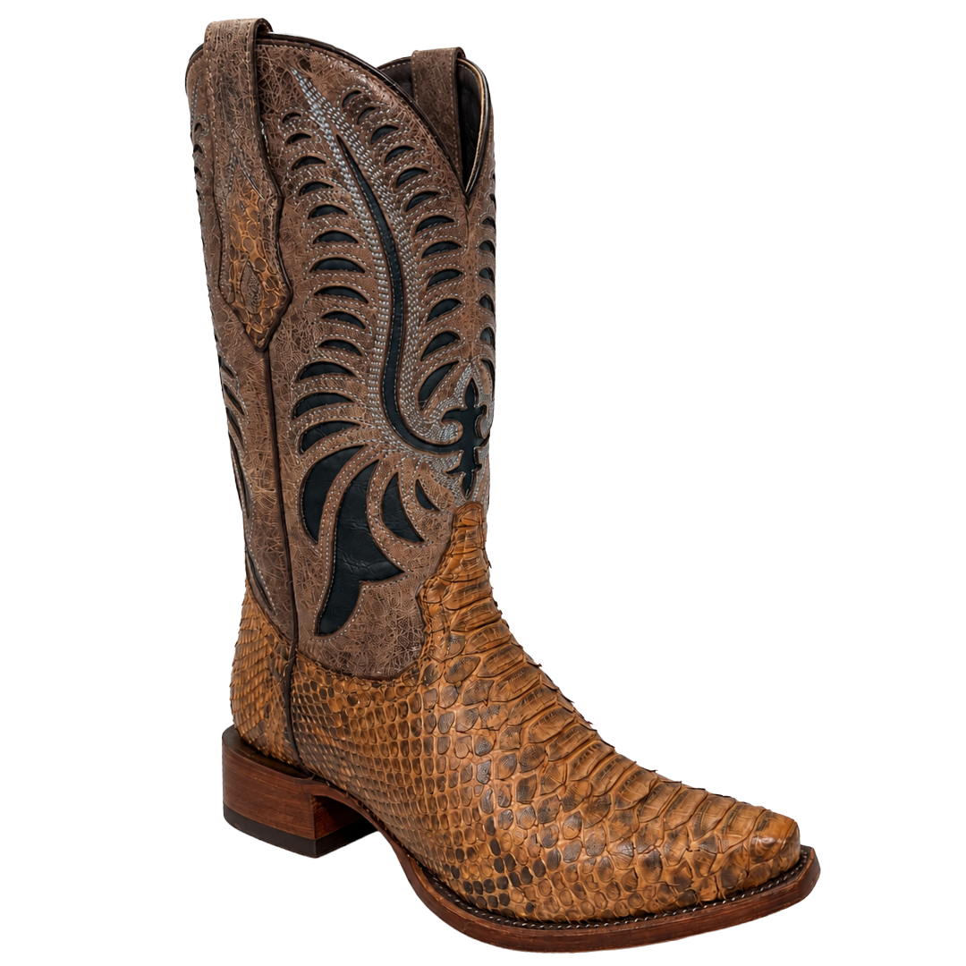 Corral Men's Honey Python Inlay & Embroidery Western Boot A5154