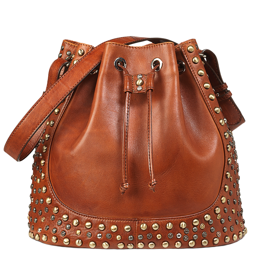 Ariat Ladies Dawn Cognac Leather Conceal Carry Bucket Bag A7700169153