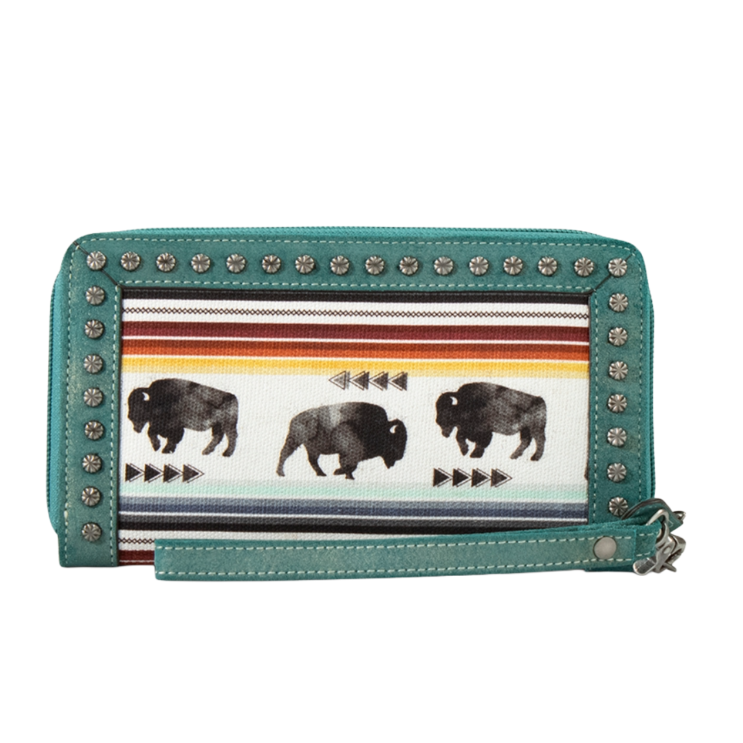 Ariat Ladies Multi Buffalo Stripe Clutch Wristlet Wallet A770015897