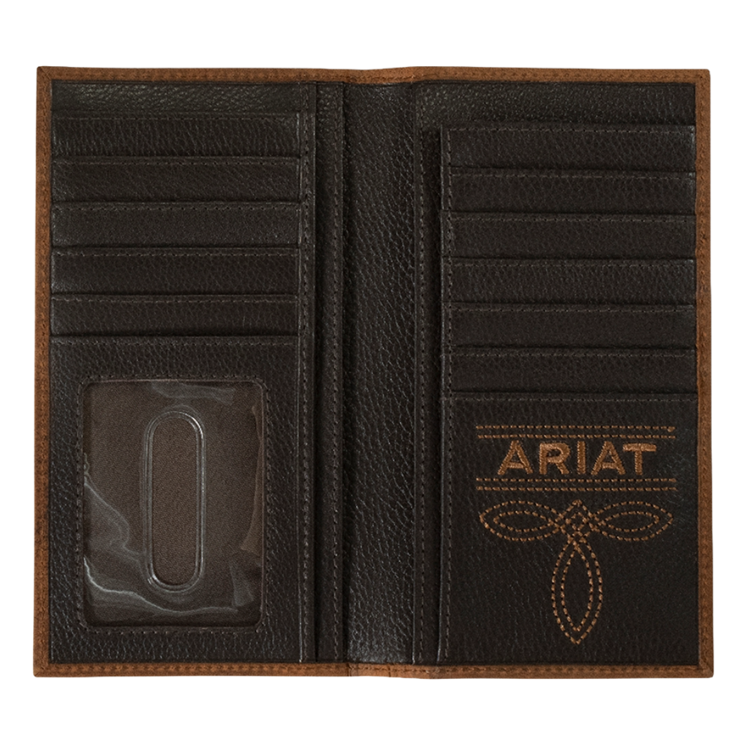 Ariat Men's Brindle Calf Hair Leather Rodeo Wallet A3562302