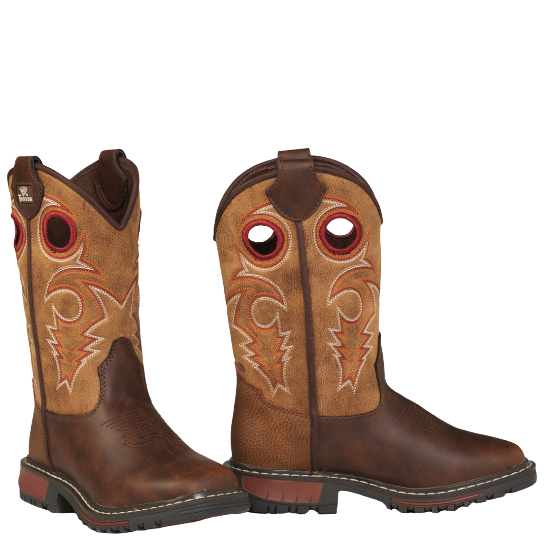 Twister Youth Flynn Brown Leather Western Boot 446003402