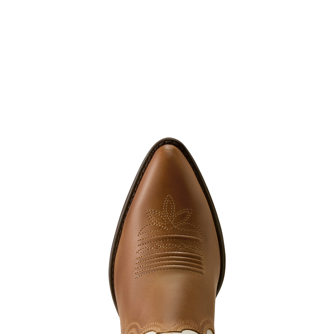 Ariat Ladies Heritage Blossom J Toe Wheat Brown Western Boot 10080319