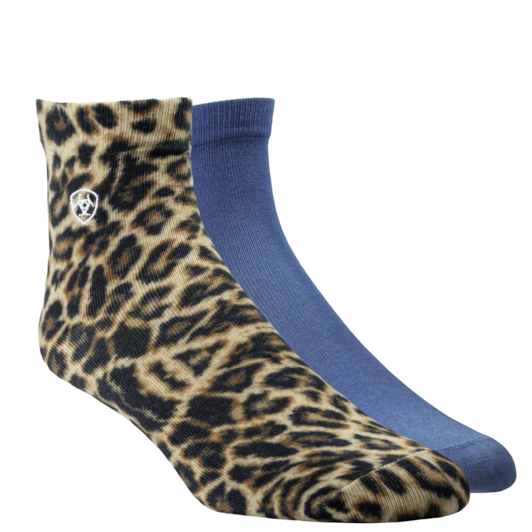 Ariat Wild Thing 2 Pair Quarter Crew Ankle Socks AR2535-603