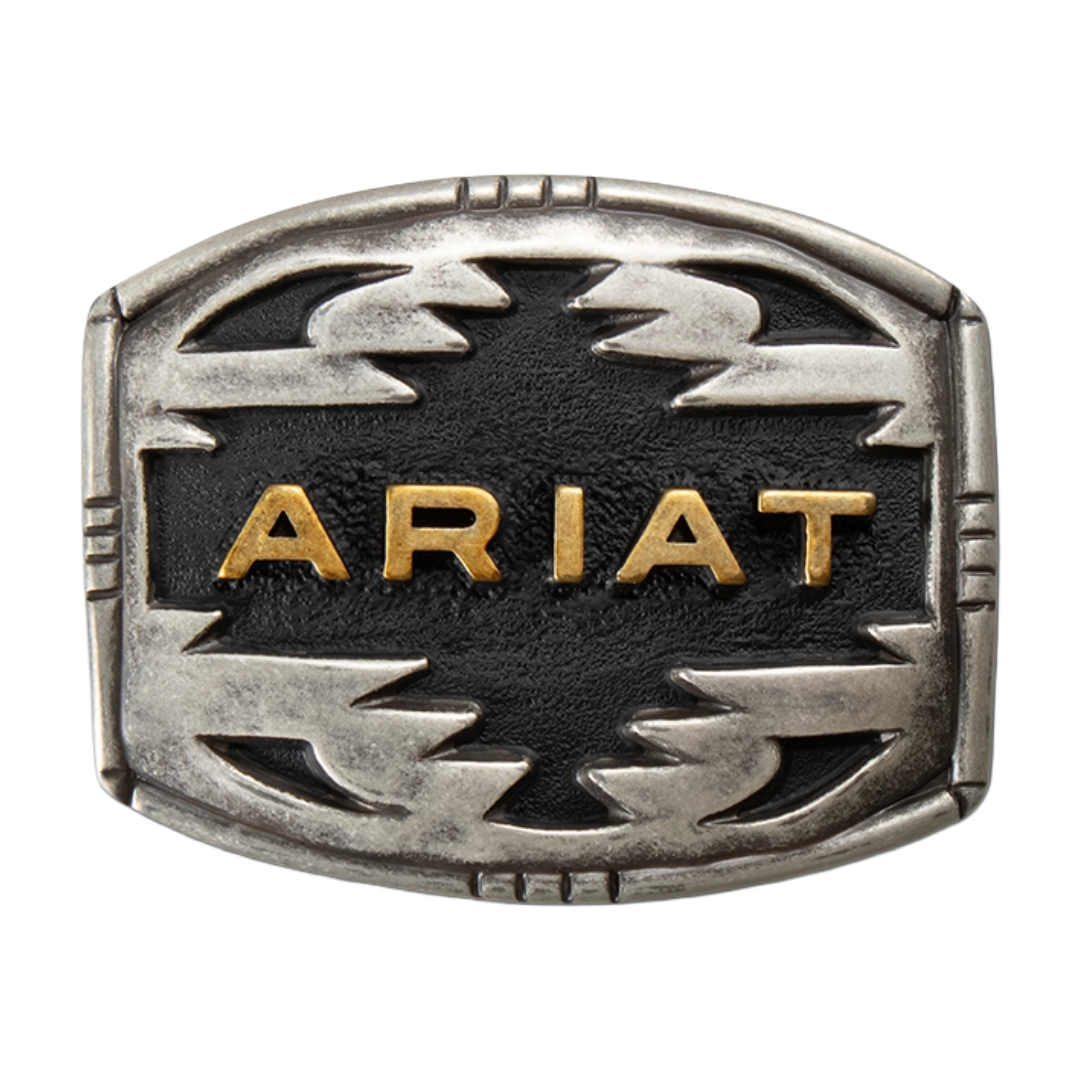 Ariat Men's Rectangle Southwest Multi Finish Belt Buckle A37068