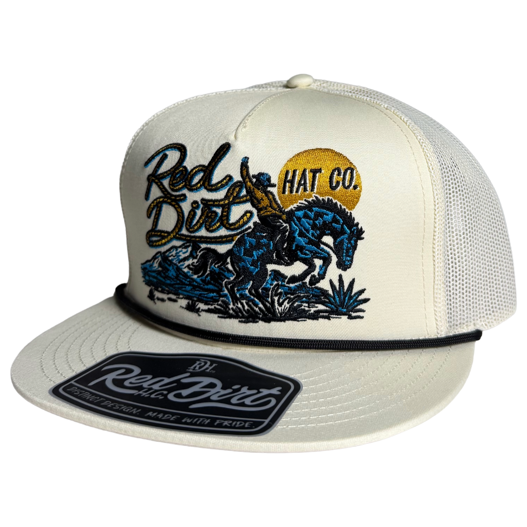 Red Dirt Hat Co. Blue Stallion Stone 5-Panel Trucker Cap RDHC-631