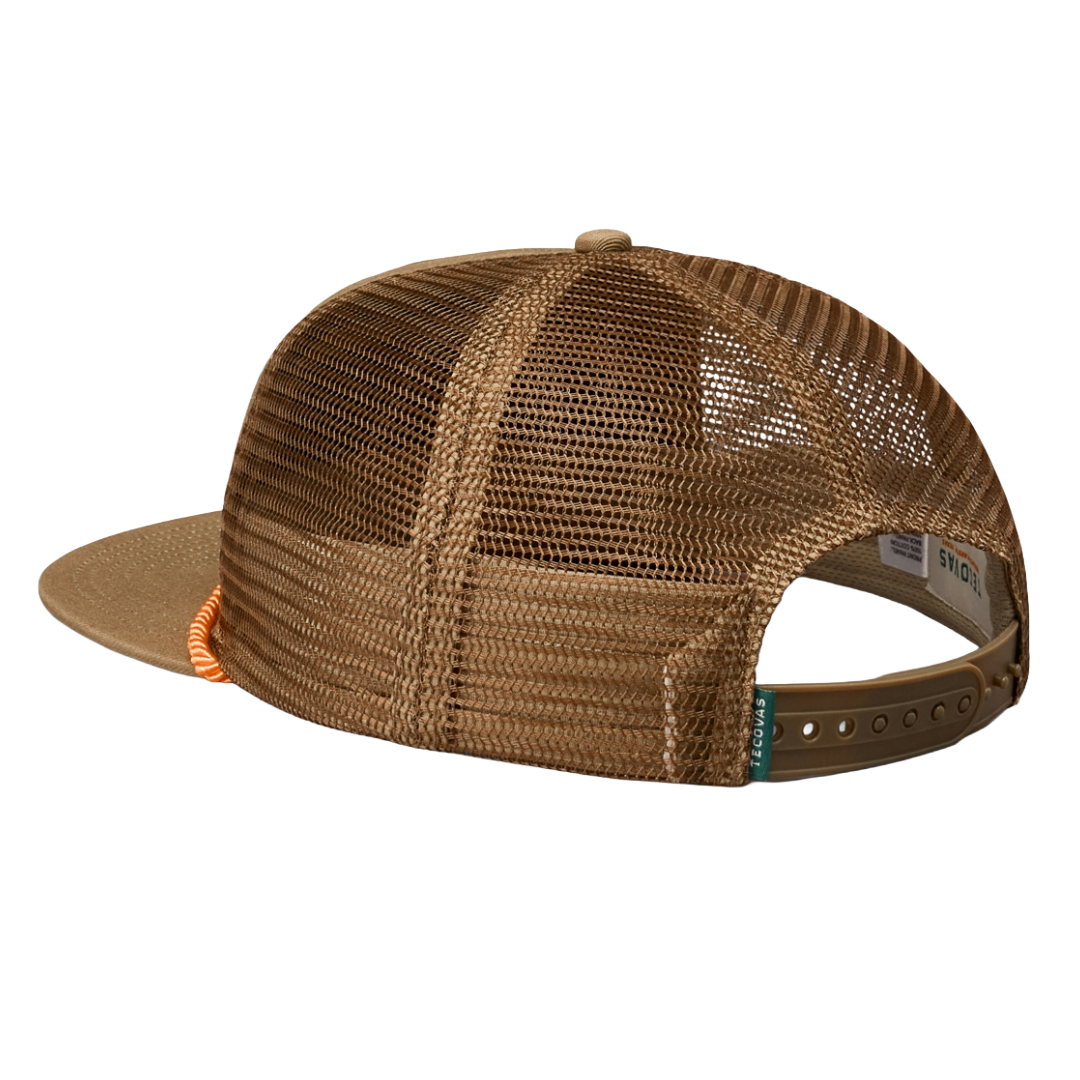Tecovas Live Bait & Tackle Moss Brown Flat Brim Trucker Cap 31271-MSB