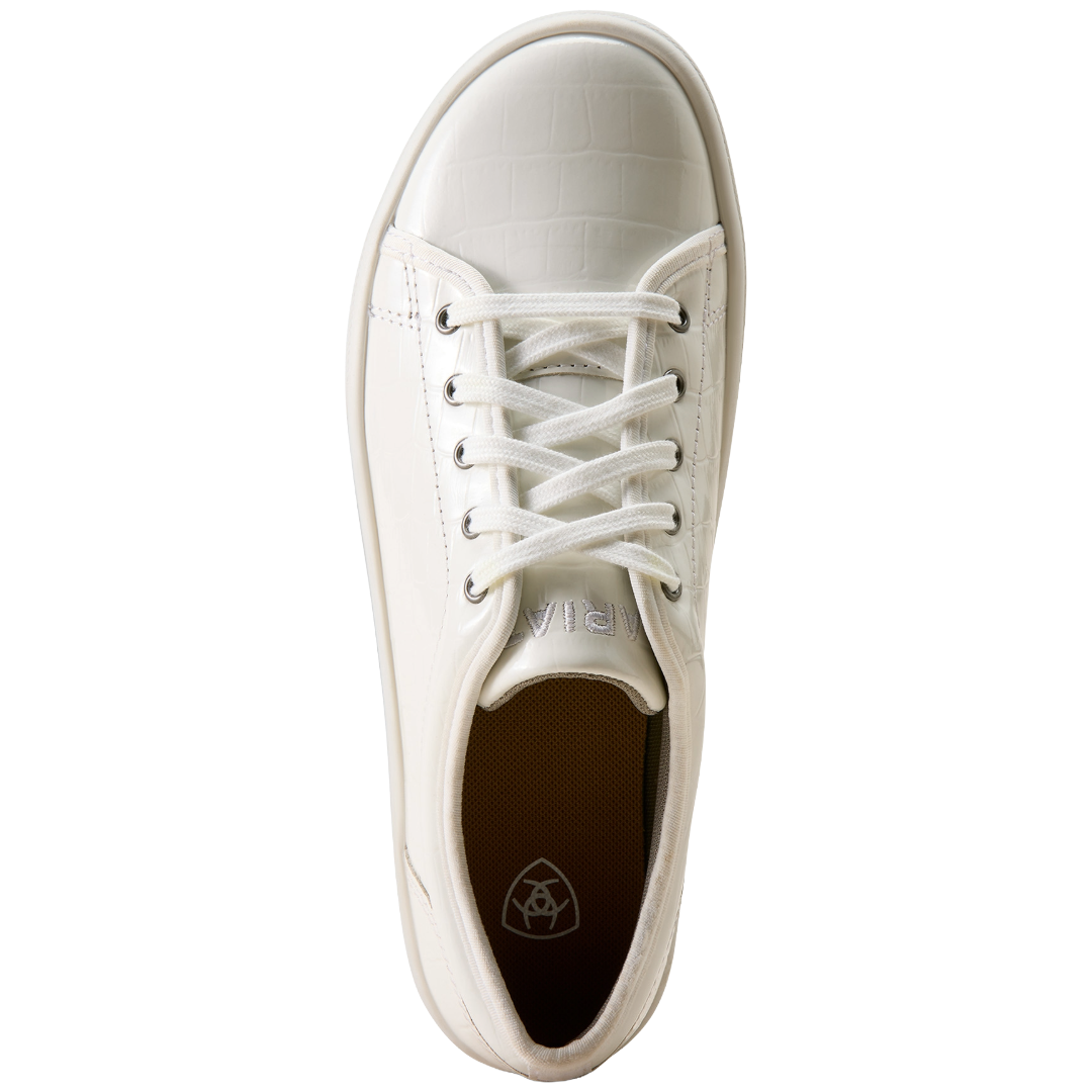 Ariat Ladies Skylar Patent White Croc Print Shoe 10080405