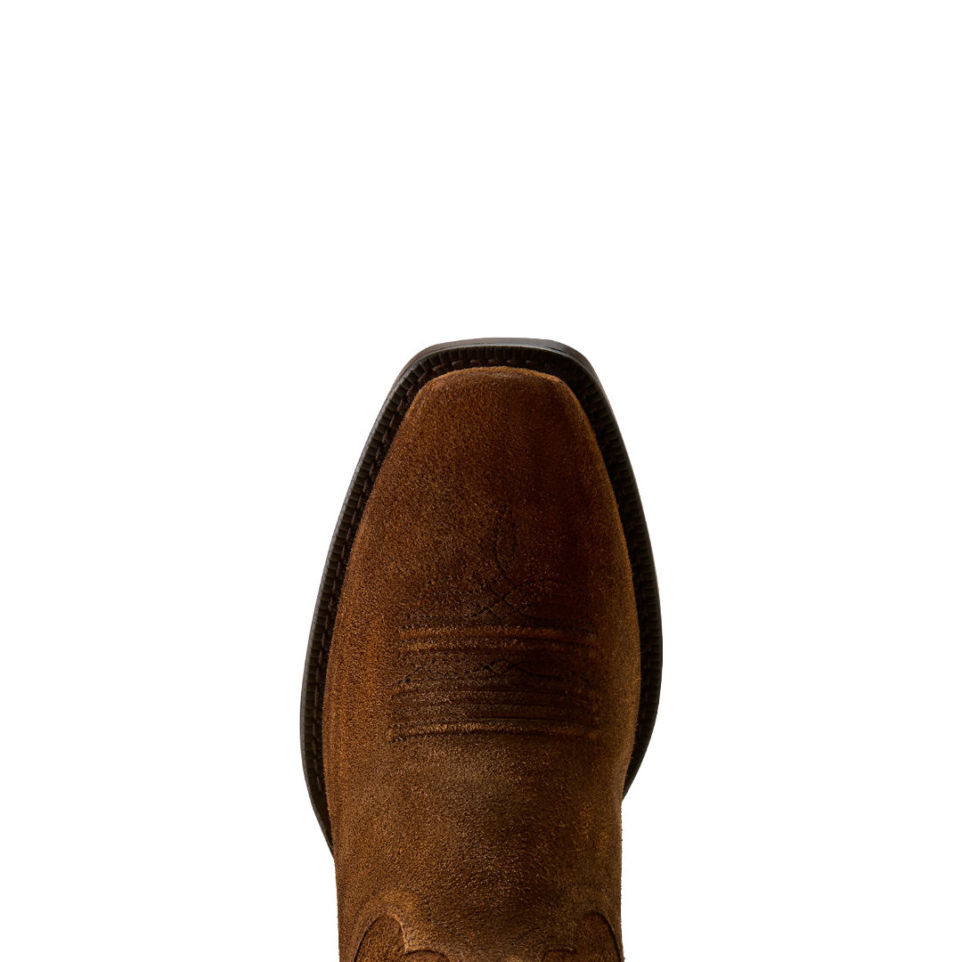 Ariat Men's Oliver Rusty Brown Suede Narrow Cutter Toe Western Boot 10080291
